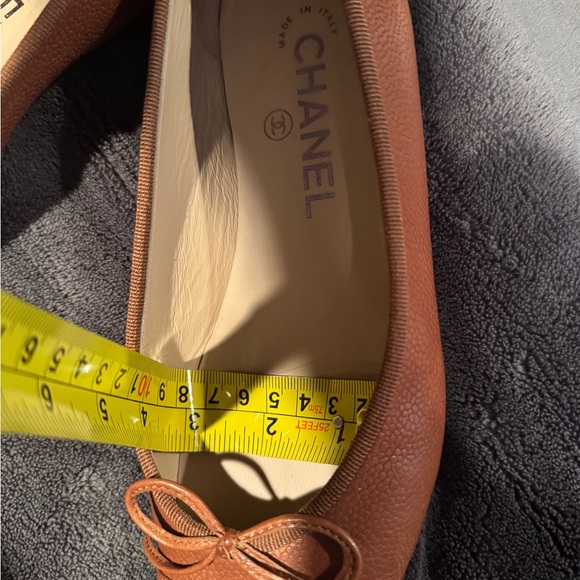 Chanel Tan Caviar Leather Ballet Flats - Picture 7 of 9